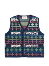 Bobo Choses Patterned Button-fastening Vest In Blue