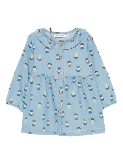 Bobo Choses Babies' People-print Dress In Blue