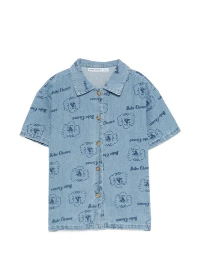 Bobo Choses Kids' Pickle The Dog Shirt In Blue