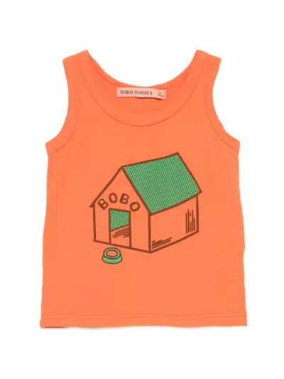 Bobo Choses Babies' Pickles Is At Home Graphic Vest In Orange
