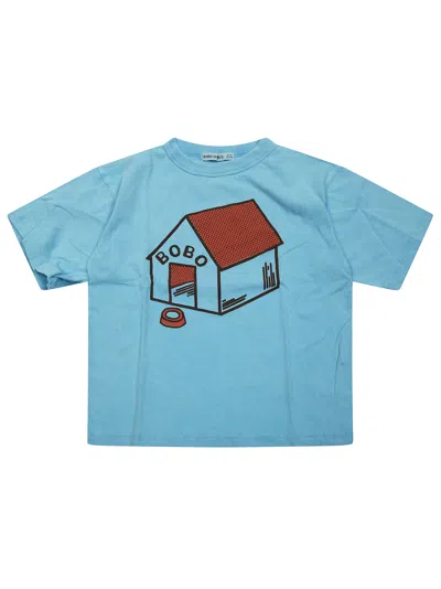 Bobo Choses Pickles Is At Home Mini T-shirt In Azzurro