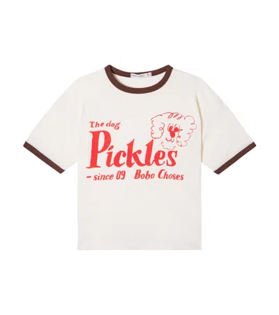 Bobo Choses Kids' Pickles The Dog Cotton Jersey T-shirt In Gray