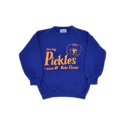Bobo Choses 'pickles The Dog' Crewneck Sweatshirt Kids In Blue