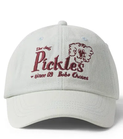 Bobo Choses Kids' Pickles The Dog Denim Baseball Cap In Blue