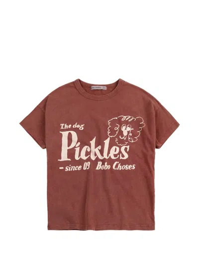 Bobo Choses Kids' Pickles The Dog Graphic-print T-shirt In Brown