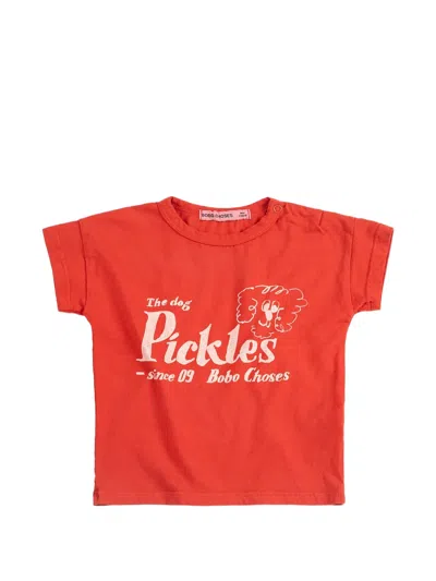 Bobo Choses Babies' Pickles The Dog Graphic-print T-shirt In Red