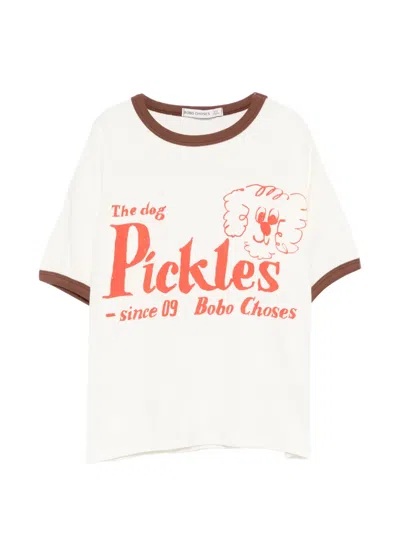 Bobo Choses Kids' Pickles The Dog Graphic T-shirt In Neutral