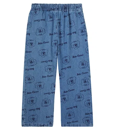 Bobo Choses Kids' Pickles The Dog Printed Jeans In Blue