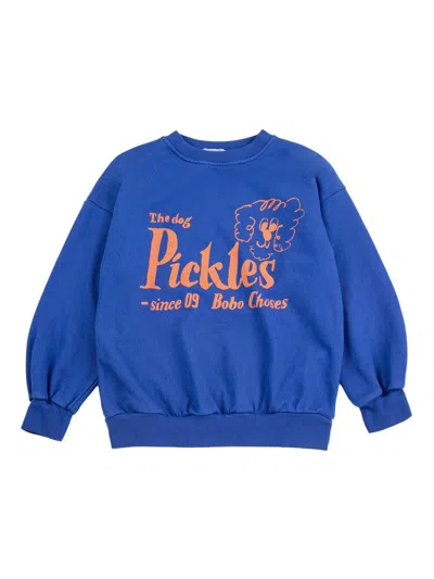 Bobo Choses "pickles The Dog" Sweatshirt In Blue