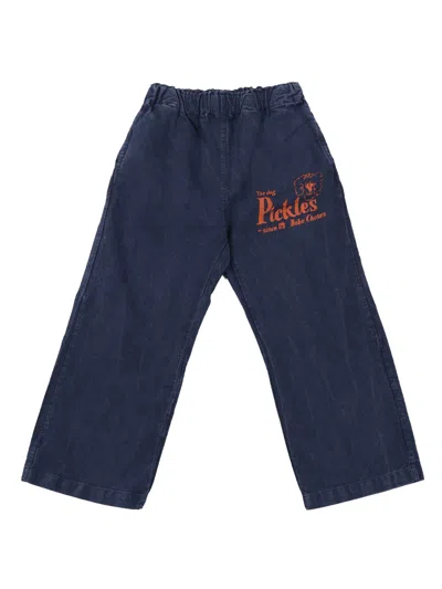 Bobo Choses Kids'  Pickles The Dog Woven Pants In Blue