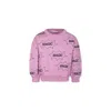 Bobo Choses Pink Sweatshirt For Girl With Writing In Pink