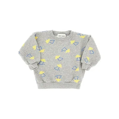 Bobo Choses Kids' 'pixel Abduction' Cotton Sweatshirt In Gray