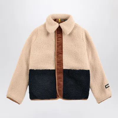 Bobo Choses Pixel Abduction Reversible Mini Jacket In Brown