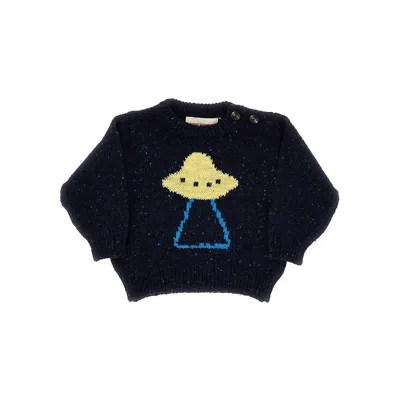 Bobo Choses Kids' Pixel Abduction Sweater In Blue