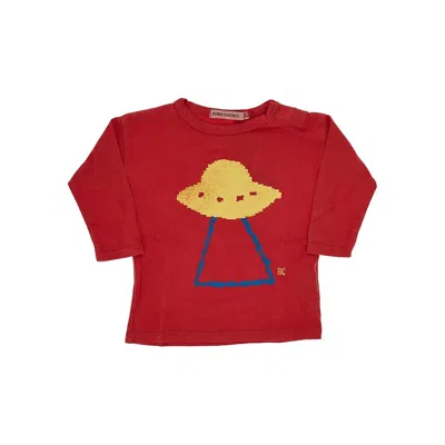 Bobo Choses Kids' 'pixel Abduction' T-shirt In Red