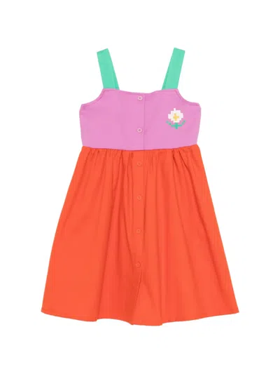 Bobo Choses Kids' Pixel Daisy-print Dress In Multi