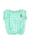 Bobo Choses Pixel Sugar Beet Check Embroidered Top In Multi