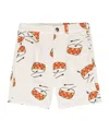 Bobo Choses Ivory Shorts With Drums For Boy In White