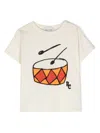 Bobo Choses Play The Drum Cotton T-shirt In Neutrals