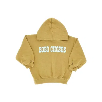 Bobo Choses Pop Hoodie In Cotton Blend In Khaki
