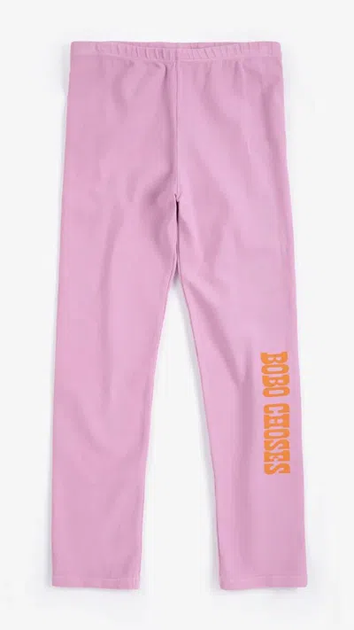Bobo Choses Pop Leggings In Organic Cotton With Stretch In Pink