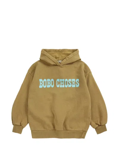 Bobo Choses Kids' Pop Logo-print Hoodie In Green