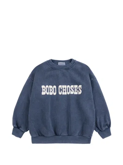 Bobo Choses Pop Logo-print Sweatshirt In Blue