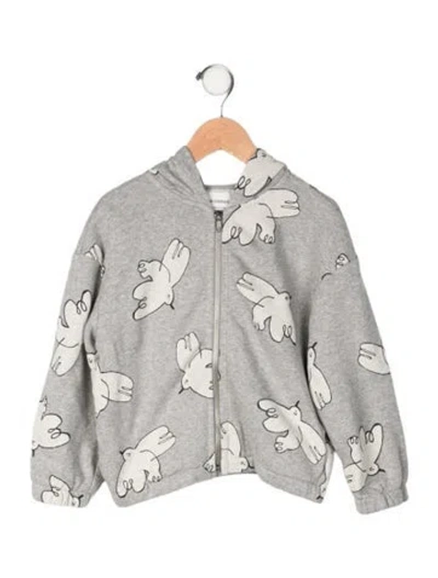 Pre-owned Bobo Choses Babies' Printed Casual Jacket In Gray