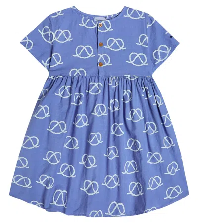 Bobo Choses Kids' Bedrucktes Kleid Aus Baumwolle In Blue