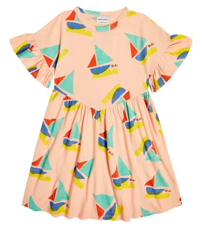 Bobo Choses Kids' Bedrucktes Kleid Aus Baumwolle In Light Brown
