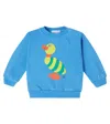 Bobo Choses Printed Cotton Fleece Sweatshirt In Blue