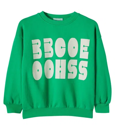 Bobo Choses Kids' Printed Cotton Fleece Sweatshirt In Green