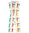 Bobo Choses Sleeveless Button-up Jumpsuit In Offwhite