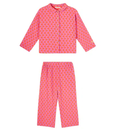 Bobo Choses Kids' Printed Cotton Pajamas In Pink