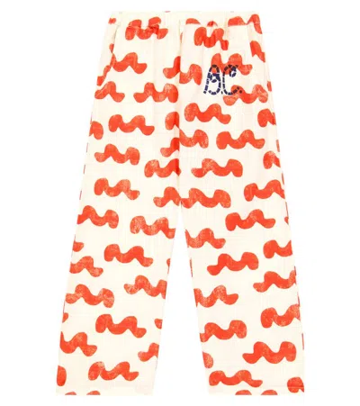Bobo Choses Kids' Bedruckte Hose Aus Baumwolle In White