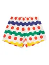 Bobo Choses Printed Cotton Shorts In White