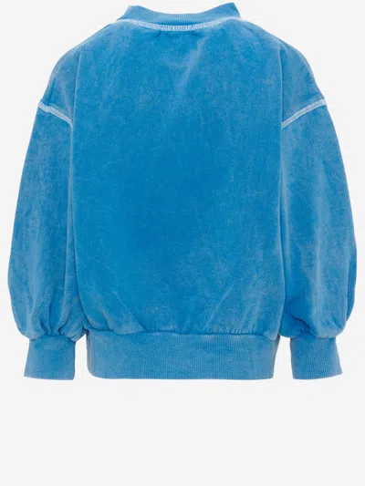 Bobo Choses Printed Cotton Sweatshirt In Blue