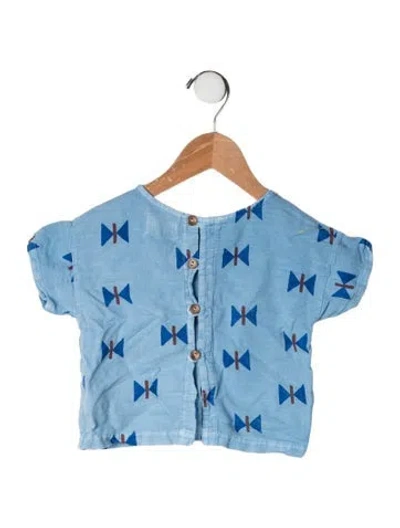 Pre-owned Bobo Choses Babies' Printed Short Sleeve Top In Blue