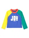 Bobo Choses Anti Uv Multicolor T-shirt For Boy With Writing In Blue