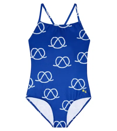 Bobo Choses Kids Blue Sail Rope One-piece Swimsuit In 410 Blue