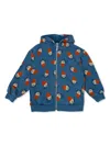 Bobo Choses Printed Zip-up Hoodie In Blue