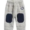 Bobo Choses Quilted Knee-patch Track Pants In Gray