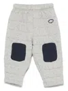Bobo Choses Quilted Knee-patch Track Pants In Gray