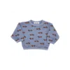 Bobo Choses 'race Car' Crewneck Sweatshirt Kids In Blue