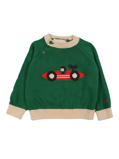 Bobo Choses Race Car Jumper In Green