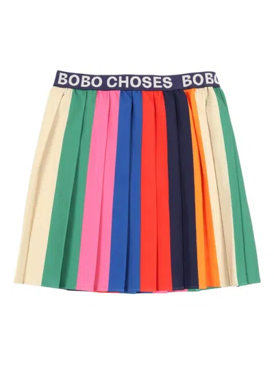 Bobo Choses Kids' Rainbow Pleated Skirt In Multi
