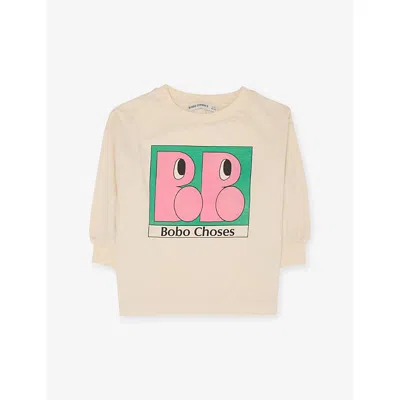 Bobo Choses Kids' Rand-print Cotton T-shirt 2-9 Years Light Pink