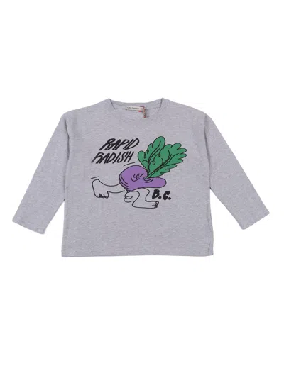 Bobo Choses Kids'  Rapid Radish Long Sleeve T-shirt In Gray