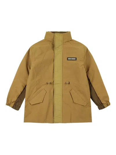 Bobo Choses Kids' Recycled-polyamide Panelled Jacket In Brown