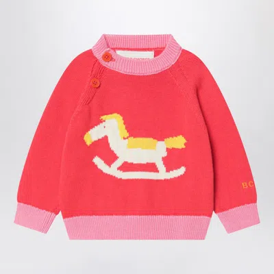 Red Cotton Rocking Horse Sweater In Multi from TheDoubleF
